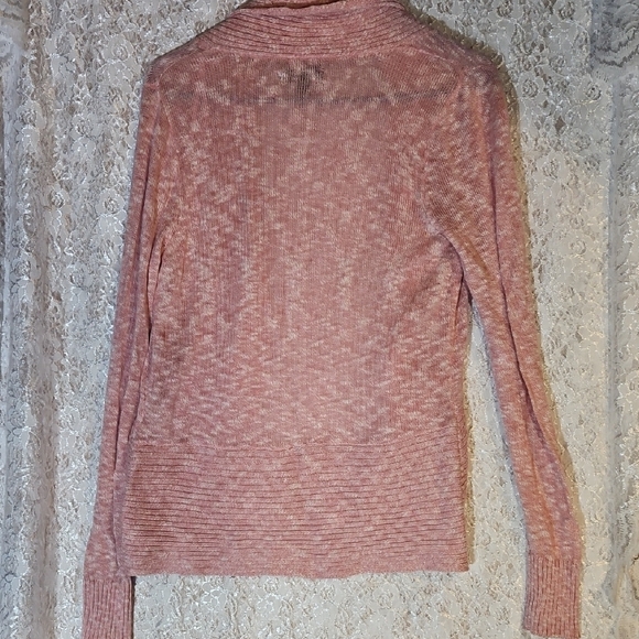 Elegant Pink Open Front Cardigan - Picture 2 of 2